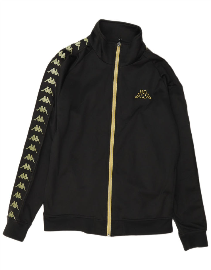 Giacca da tuta grafica da donna Kappa UK 12 Medium Nero Poliestere