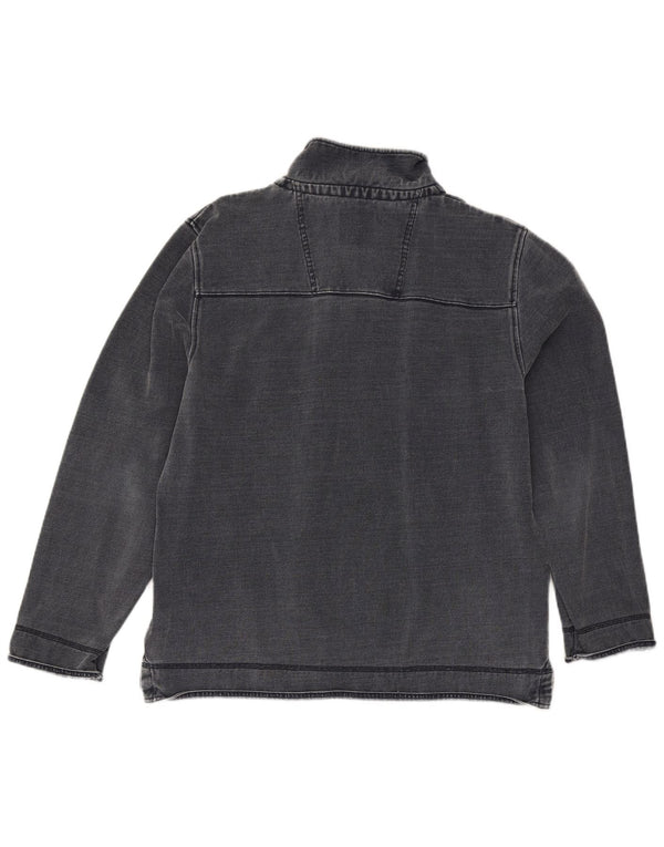Crew Clothing Mens Zip Neck Sweatshirt Jumper XL Navy Blue Cotton