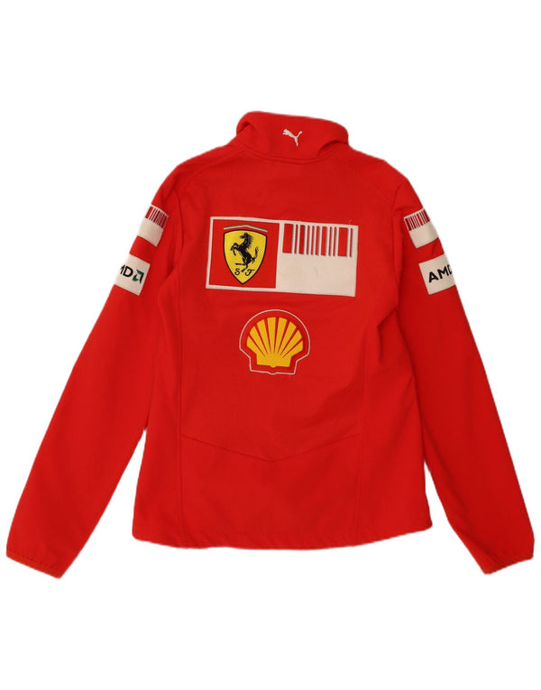 Puma Mens Ferrari Graphic Chándal Top Chaqueta Pequeña Poliéster Rojo