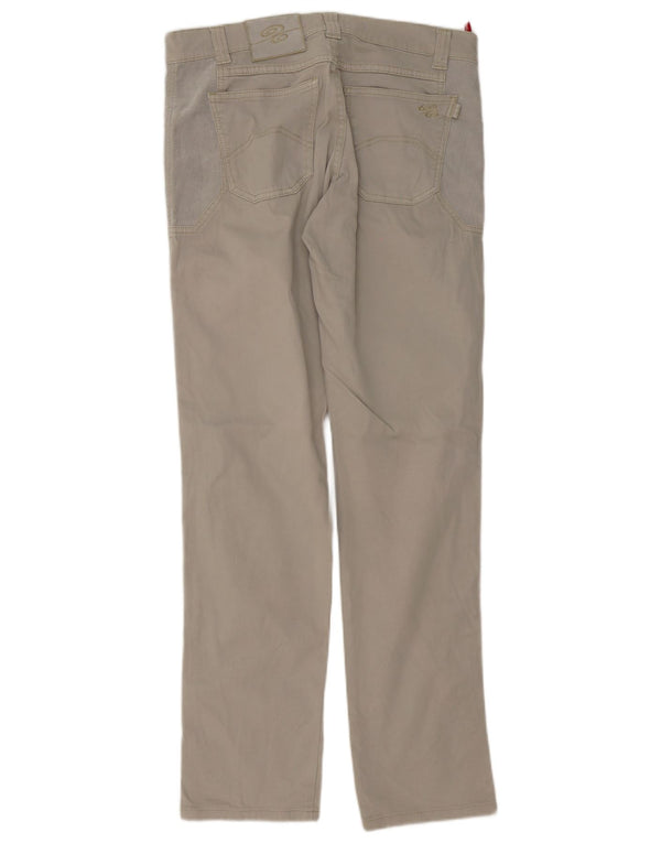 Nicwave Mens Straight Casual Trousers IT 50 Large W34 L34 Grey Cotton