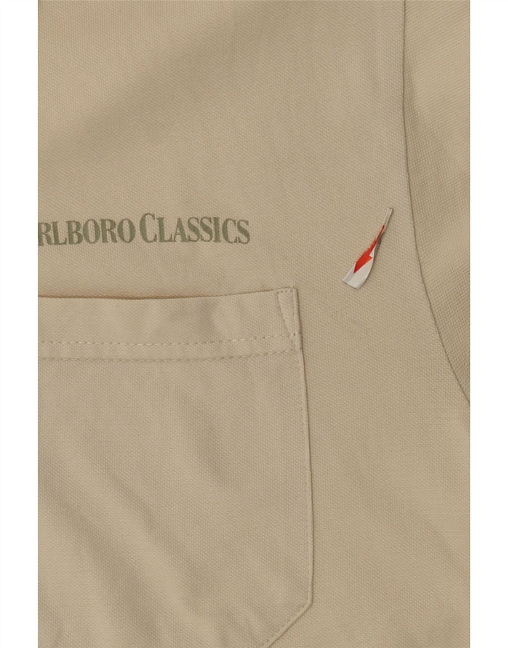 Marlboro Classics Poloshirt til mænd Medium Off White Bomuld