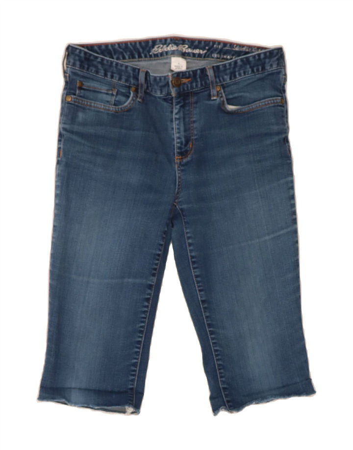 EDDIE BAUER Womens Slightly Curvy Denim Shorts US 8 Medium W30  Blue Vintage Eddie Bauer and Second-Hand Eddie Bauer from Messina Hembry 