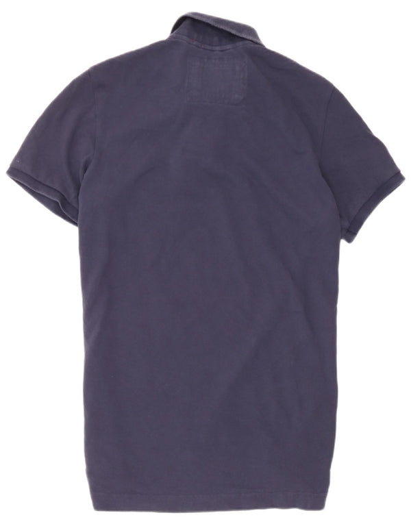 Superdry Womens Polo Shirt UK 20 2XL Navy Blue Cotton