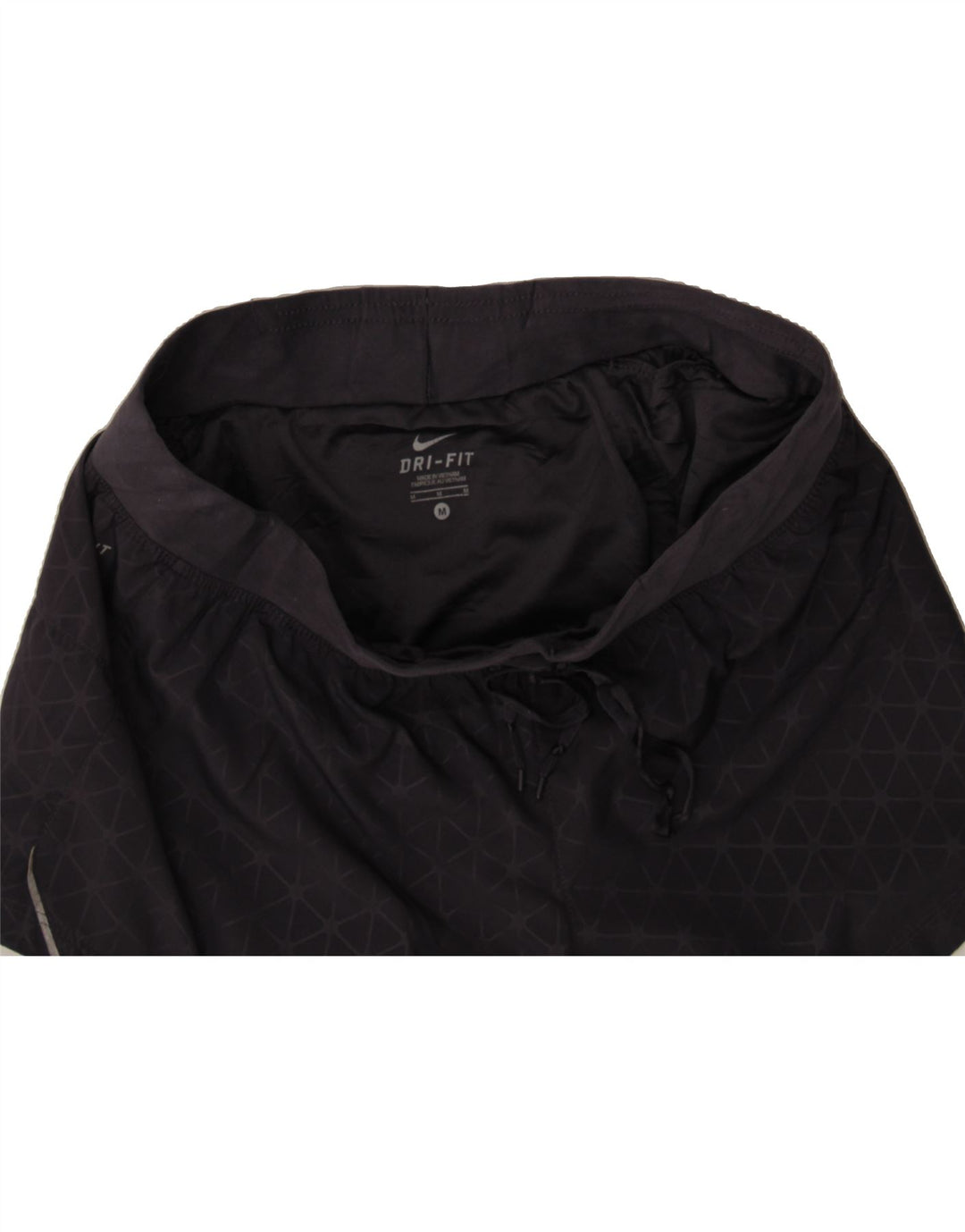 NIKE Womens Dri Fit Sport Shorts UK 14 Medium Black Geometric Polyester Vintage Nike and Second-Hand Nike from Messina Hembry 