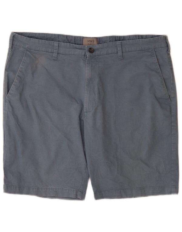 Marks & Spencer Mens Chino Shorts W38 XL Blue