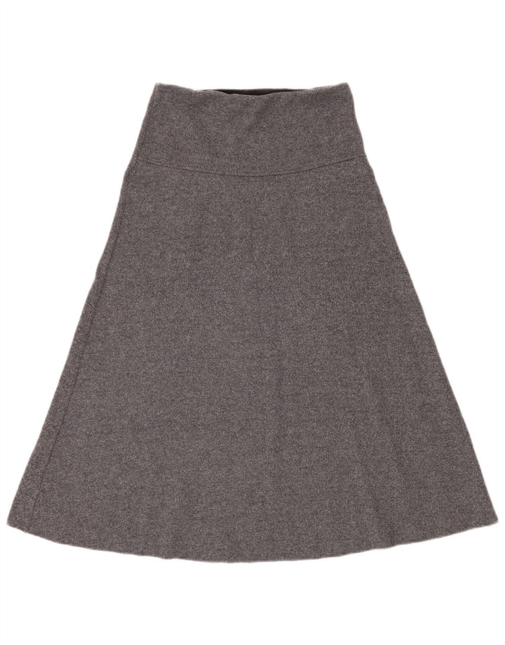 Zara Womens High Waist A-Line Skirt Small W26  Grey Polyester