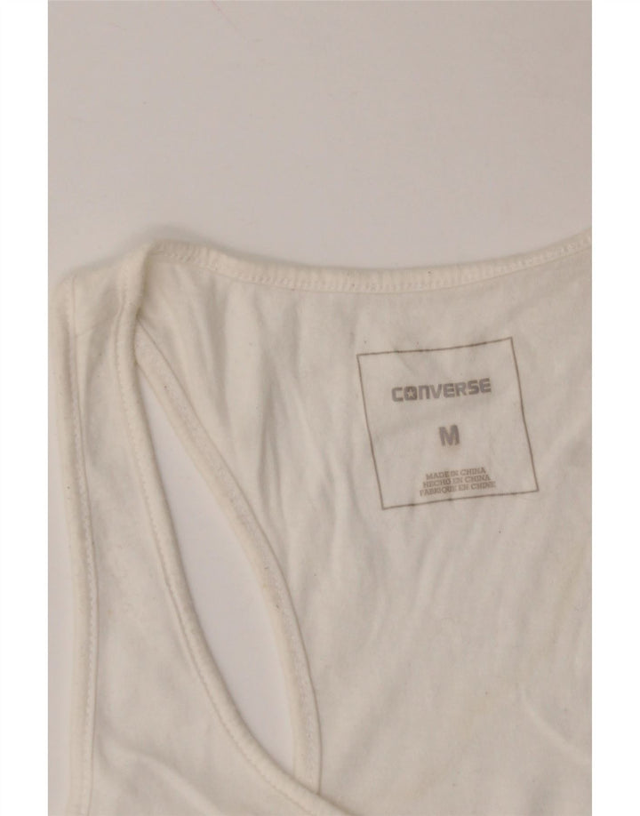 CONVERSE Womens Chuck Taylor Graphic Vest Top UK 12 Medium White