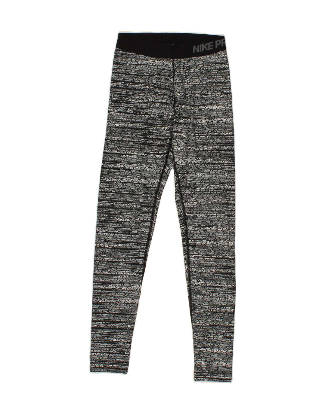 NIKE Womens Dri Fit Leggings UK 4 XS  Grey Striped Polyester Vintage Nike and Second-Hand Nike from Messina Hembry 