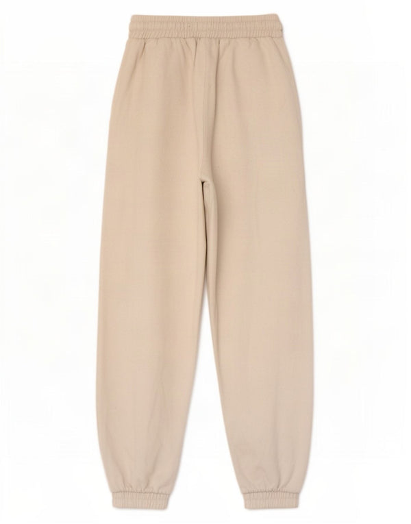 Zara Womens High Waist Tracksuit Bukser Joggers UK 8 Small Off White