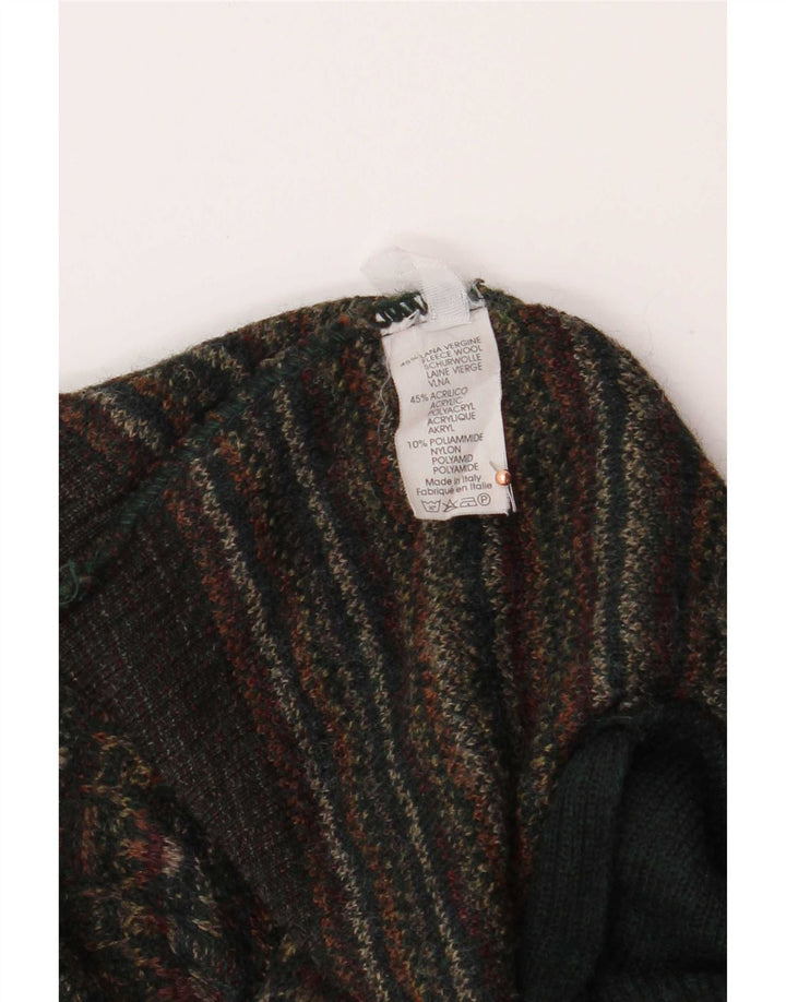 Rodes Herre Cardigan Sweater 2XL Brun Geometrisk Uld
