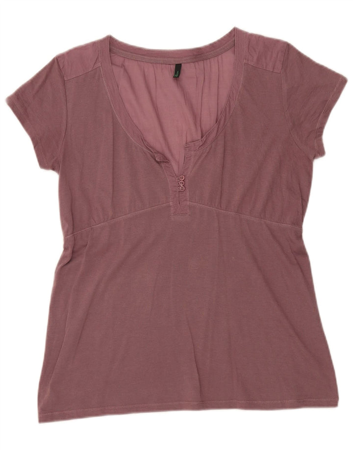 Benetton Womens Blouse Top UK 14 Medium Pink