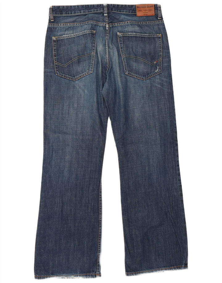 Tommy Hilfiger Mens Bootcut Jeans W36 L32 Navy Blue Cotton