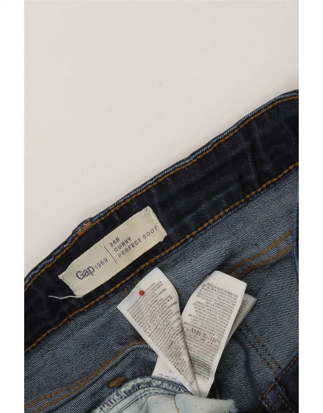 Gap Womens Curvy Bootcut Jeans W26 L30 Navy Blue Cotton