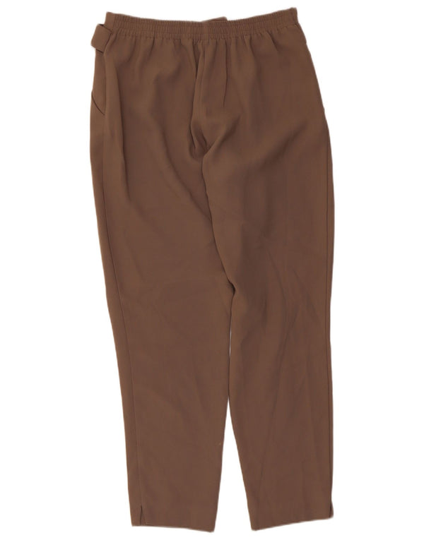 Topshop Damen Tapered Casual Hose UK 10 Small W28 L27 Braun Polyester