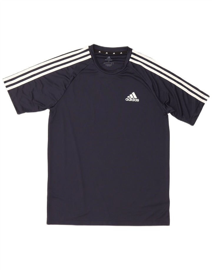 Maglietta Adidas da uomo Top Small in poliestere blu navy