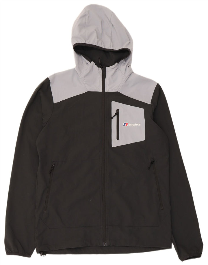Berghaus Regnjakke med hætte til mænd Lille sort Colourblock Polyester