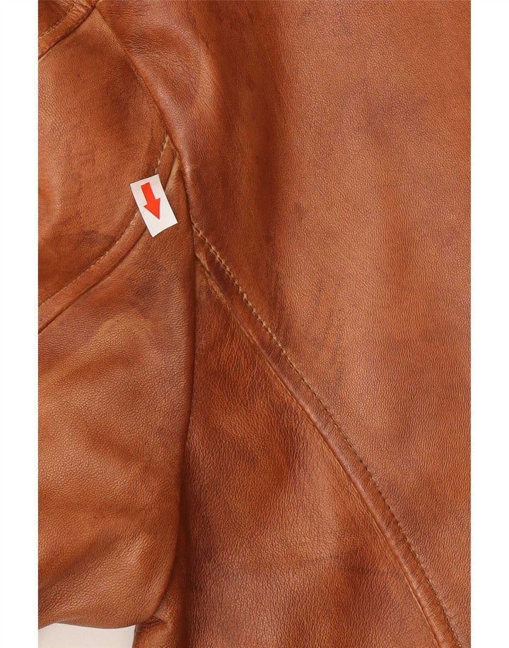 Trapper Chaqueta de cuero para hombre IT 56 3XL Cuero marrón