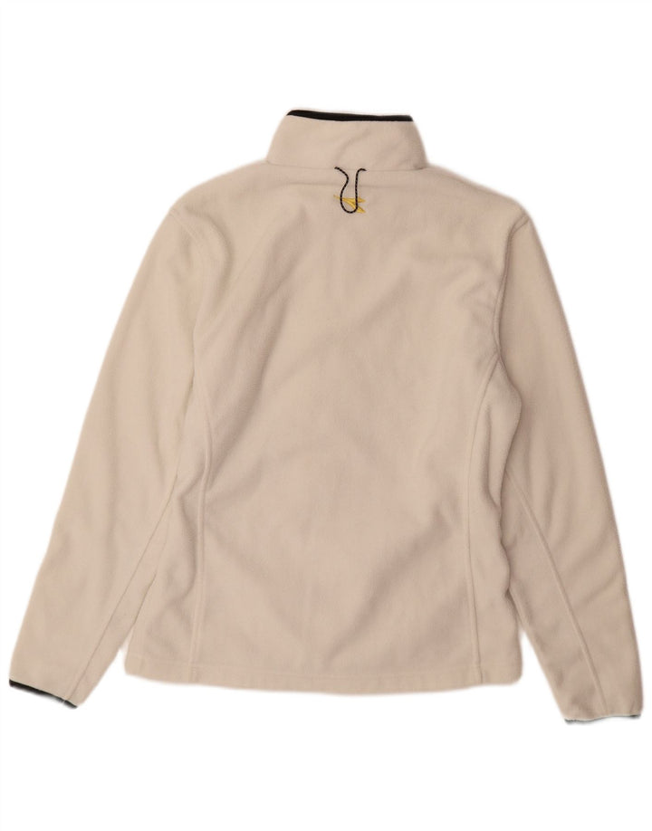DIADORA Womens Fleece Jacket UK 14 Medium White Polyester