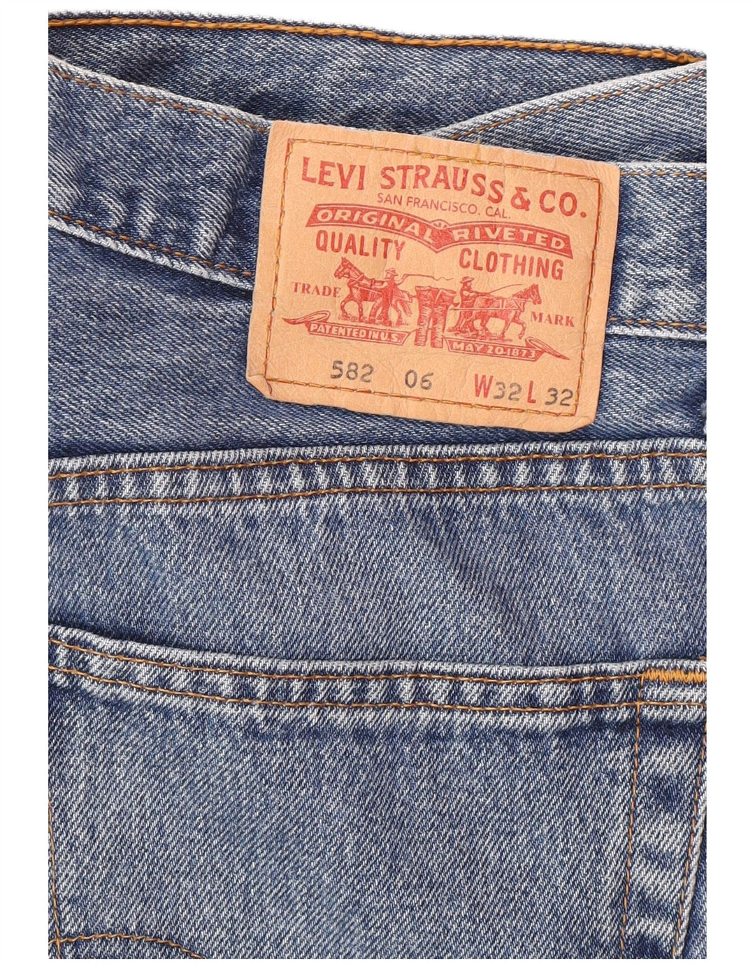 Levi's Mens 582 Straight Jeans W32 L28 Blue Cotton