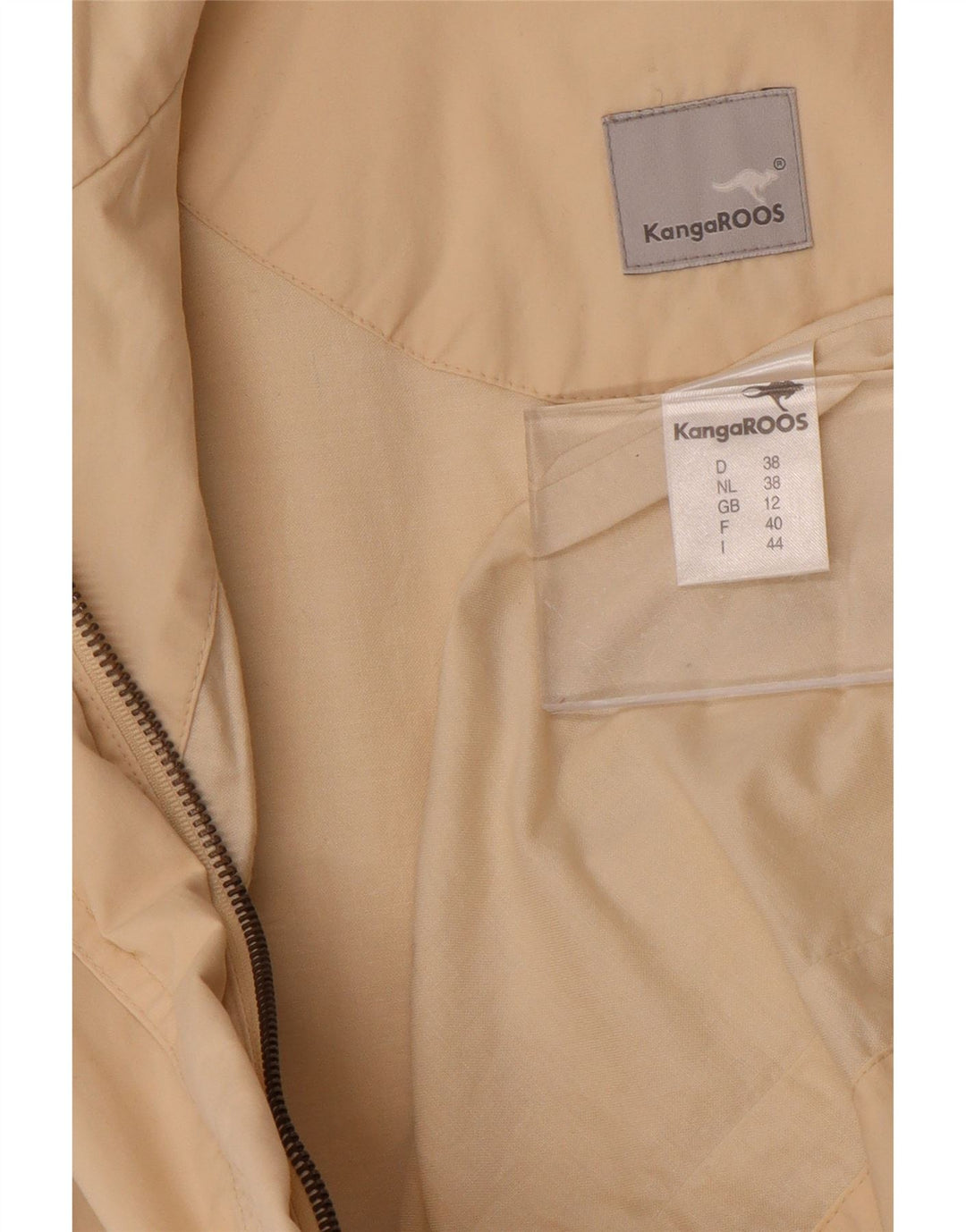 KANGAROOS Womens Utility Jacket UK 12 Medium Beige Cotton