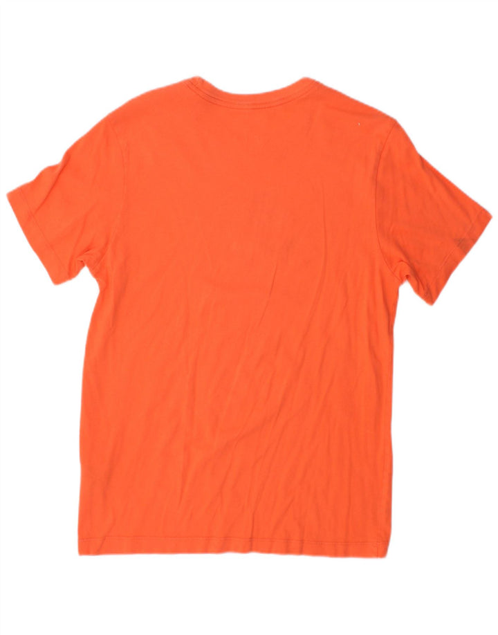 NIKE Mens Graphic T-Shirt Top Small Orange Cotton