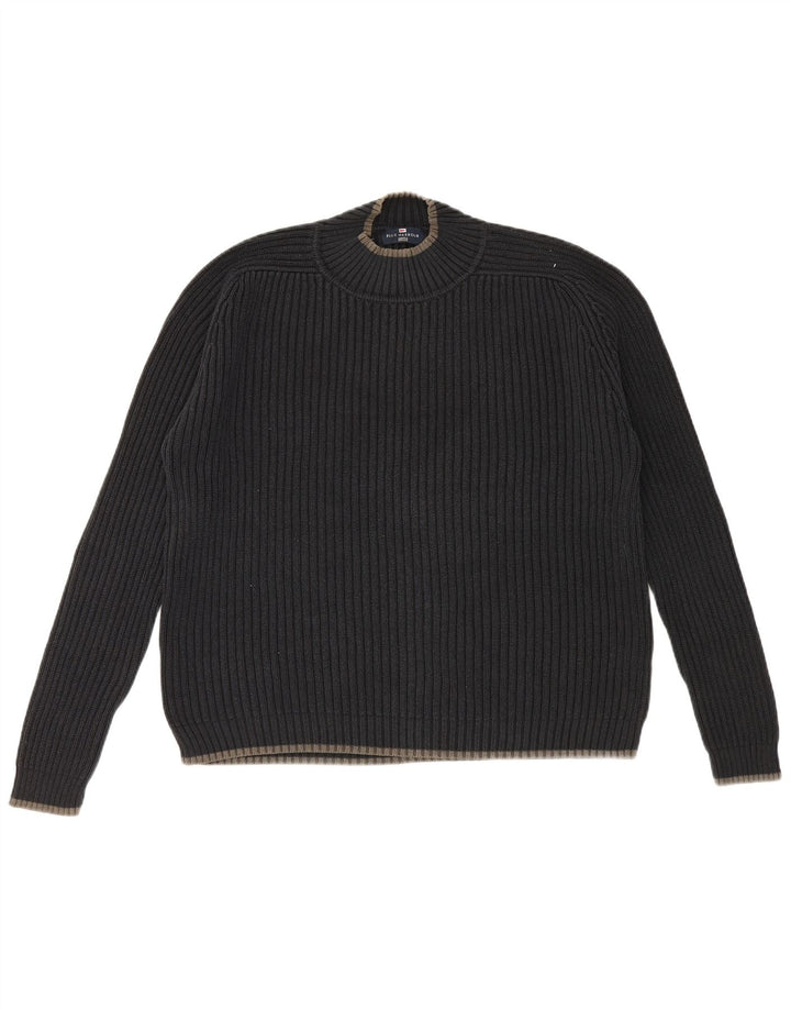 Marks & Spencer Mens Blue Harbour Crew Neck Jumper Sweater Large Navy