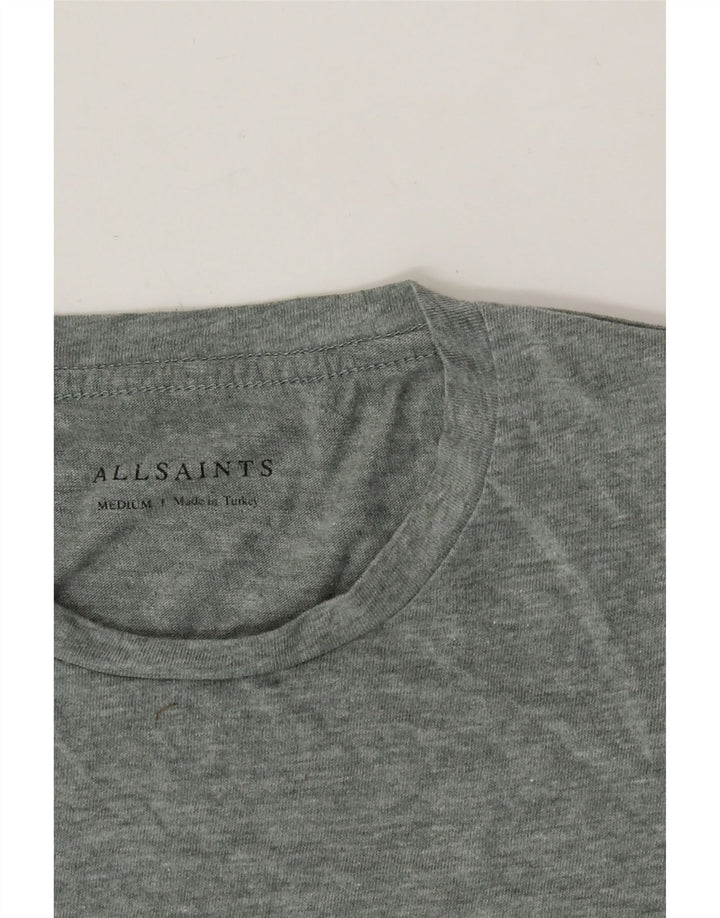 ALL SAINTS Mens T-Shirt Top Medium Grey Cotton Vintage All Saints and Second-Hand All Saints from Messina Hembry 