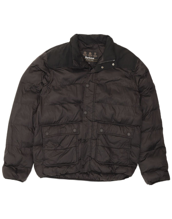 Barbour Herren gepolsterte Jacke UK 40 Large Schwarz Polyamid