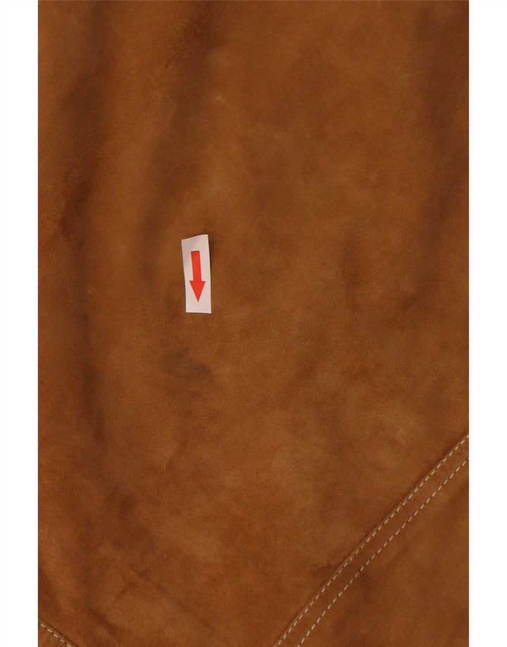 Vintage Mens Suede Jacket IT 52 XL Beige Leather