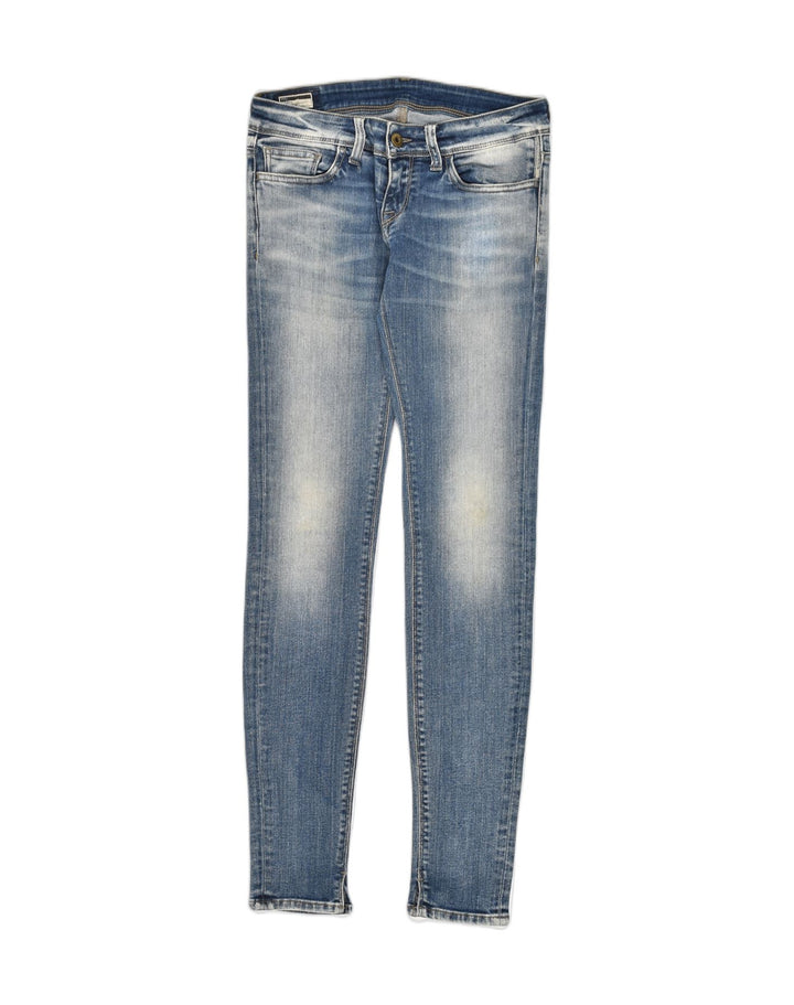 MELTIN' POT Womens Skinny Jeans W26 L31 Blue Cotton | Vintage Meltin' Pot | Thrift | Second-Hand Meltin' Pot | Used Clothing | Messina Hembry 