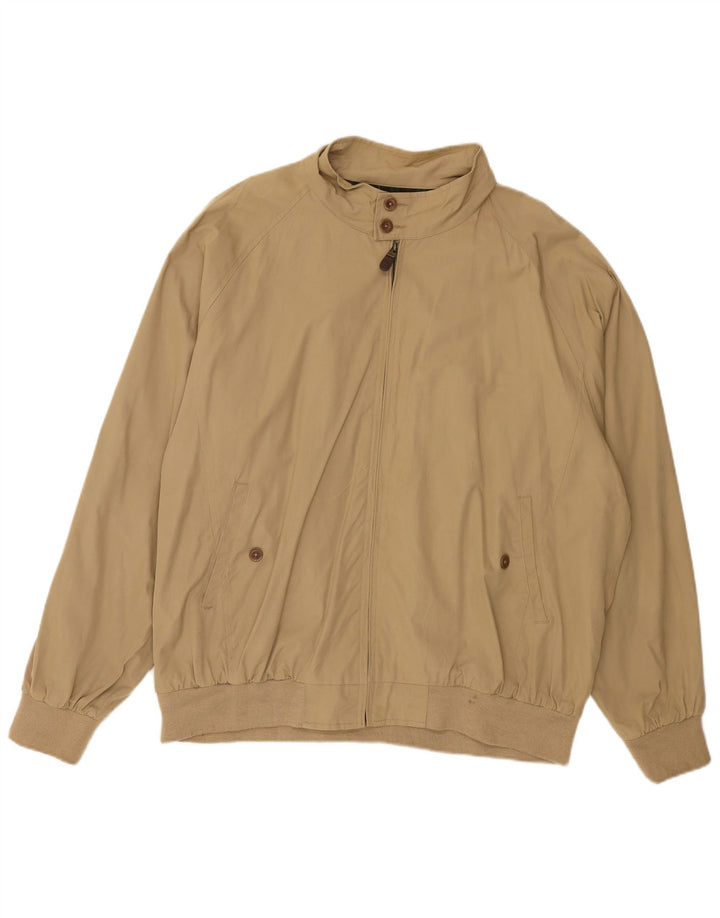 Orvis Mens Bomber Jacket UK 42 XL Beige Nylon