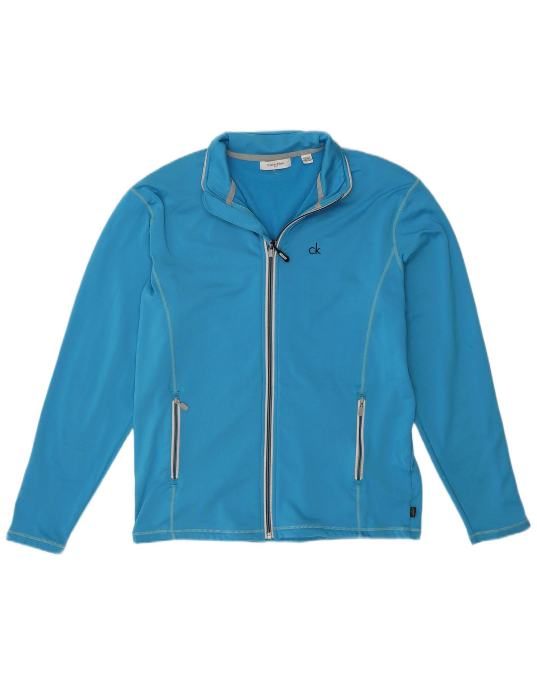 CALVIN KLEIN Mens Golf Tracksuit Top Jacket Large Blue Polyester