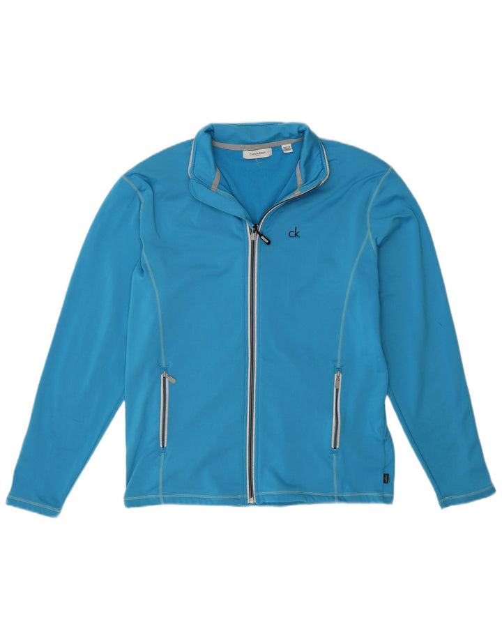 CALVIN KLEIN Mens Golf Tracksuit Top Jacket Large Blue Polyester