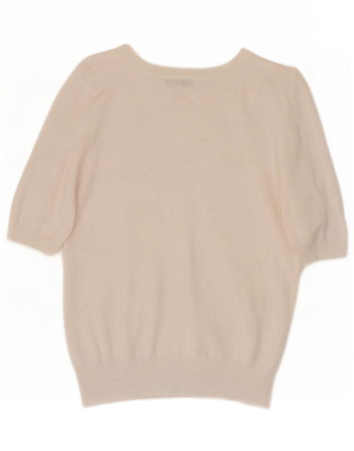 Zara Chemisier à manches courtes pour femme UK 10 Petit Blanc