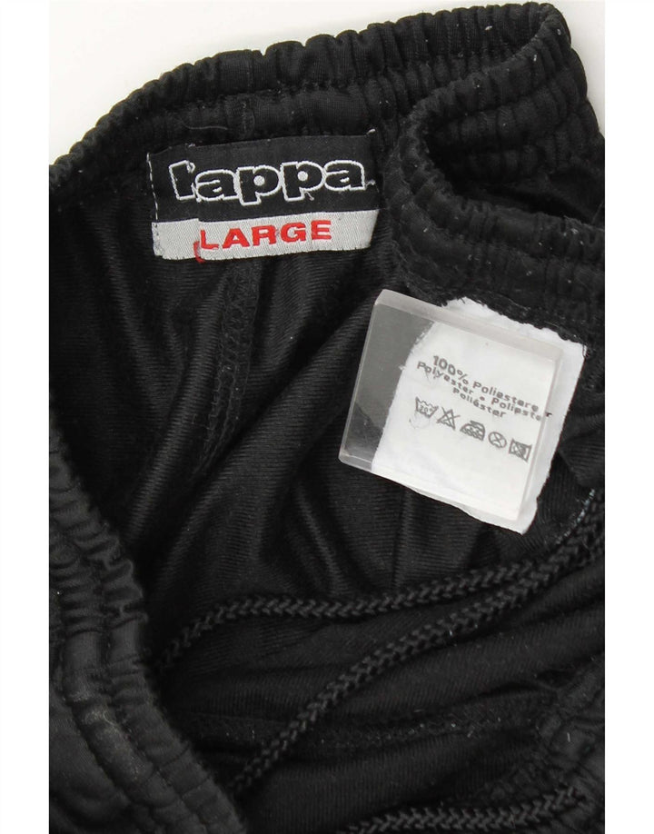 Calça de treino masculina Kappa grande poliéster preto