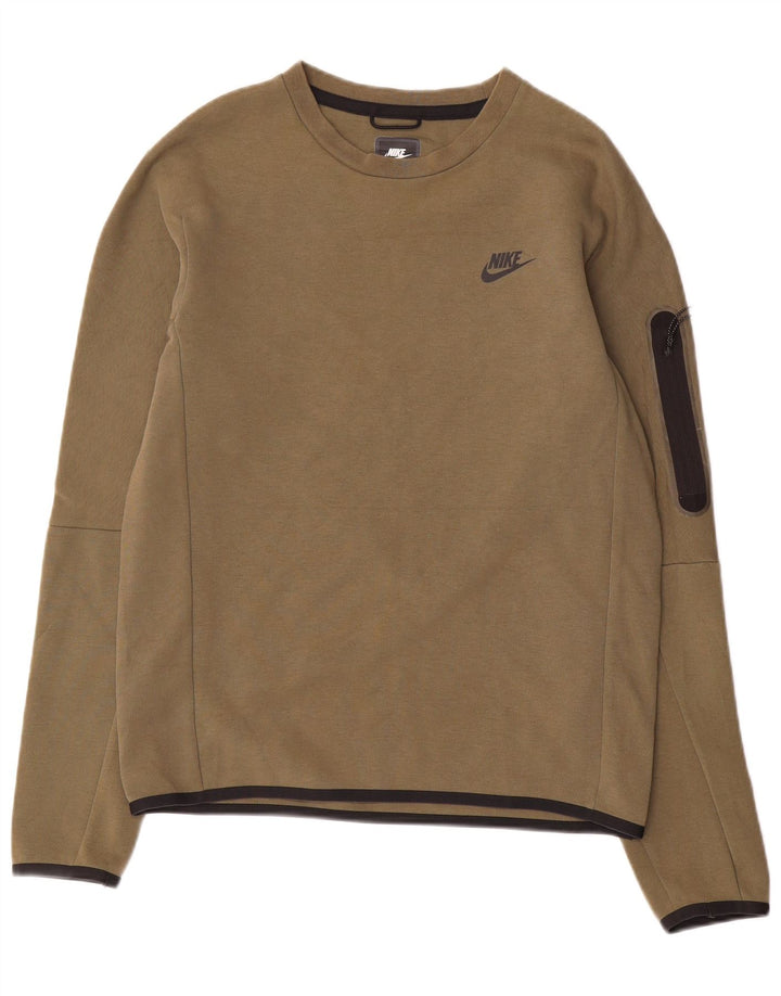 Nike Herren-Sweatshirt mit normaler Passform, Größe S, Khaki, Baumwolle