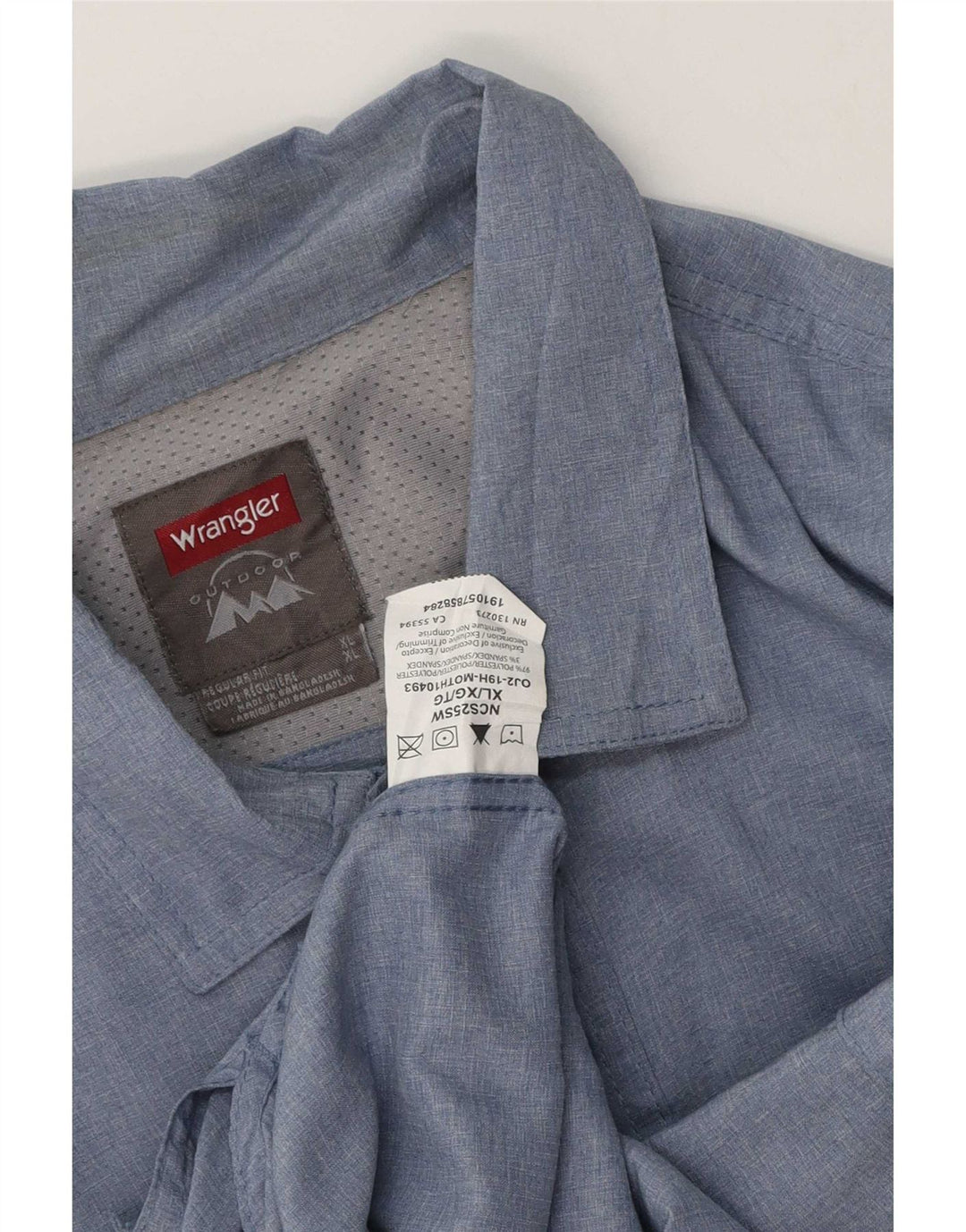 Wrangler Chemise Regular Fit Homme XL Bleu Polyester