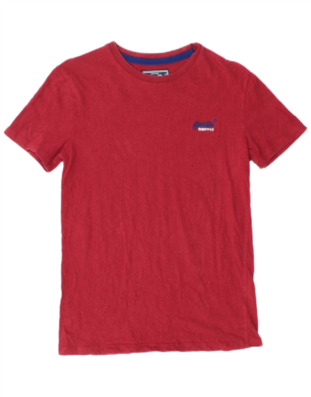 Superdry Mens T-Shirt Top Small Red Cotton