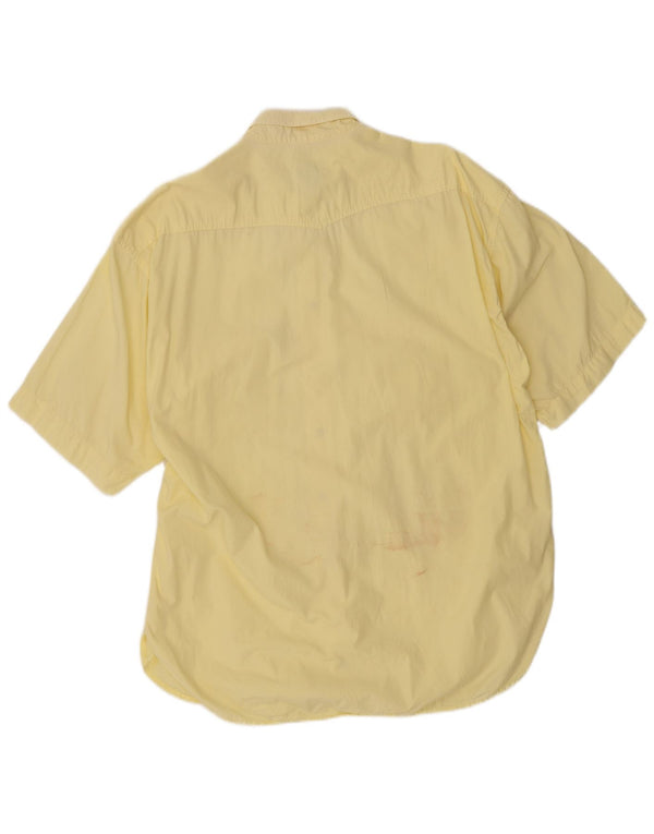Chemise à manches courtes homme Cassuci XL coton jaune