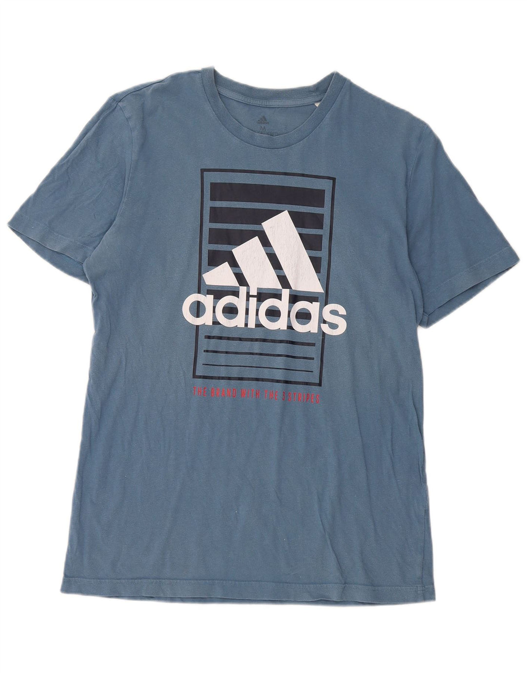 Adidas Mens Graphic T-Shirt Top Medium Blue
