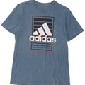 Adidas Mens Graphic T-Shirt Top Medium Blue
