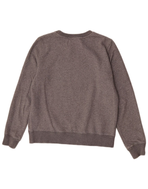Calvin Klein Jeans Dame Grafisk Sweatshirt Jumper UK 14 Medium Grey