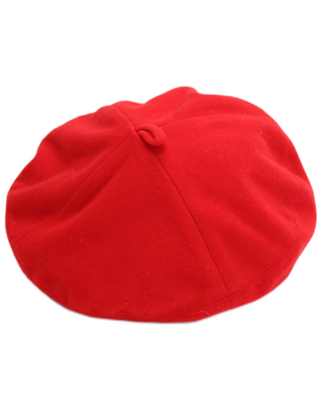 Vintage Girls Fleece Beret Hat 6-7 Years Red Polyester