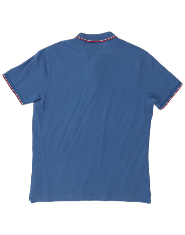 Polo Diesel da uomo XL in cotone a righe blu