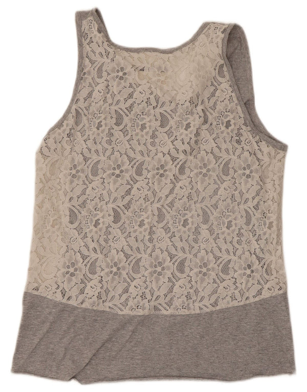 Gaelle Débardeur surdimensionné pour femme US 1 2XS Gris chiné en coton