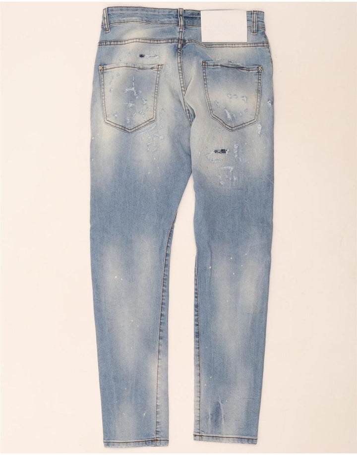 Richmond Mens Distressed Slim Jeans W32 L30 Blue