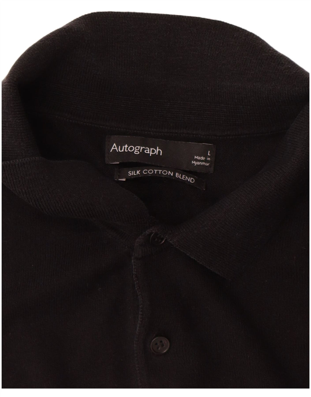 Marks & Spencer Mens Autograph Polo Neck Jumper Sweater Large Black