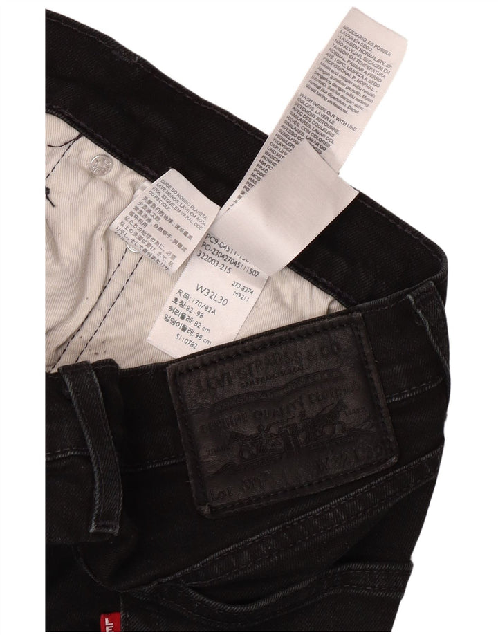 Męskie jeansy slim fit LEVI'S W32 L30 Czarna bawełna