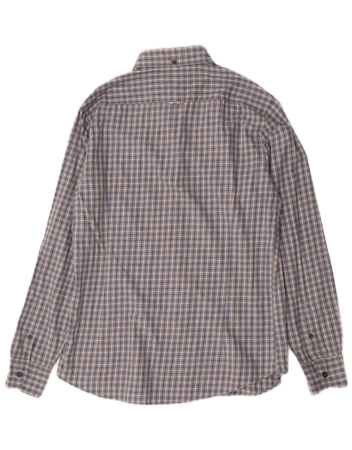 Camisa Massimo Dutti Hombre Cuadros Gris Medio