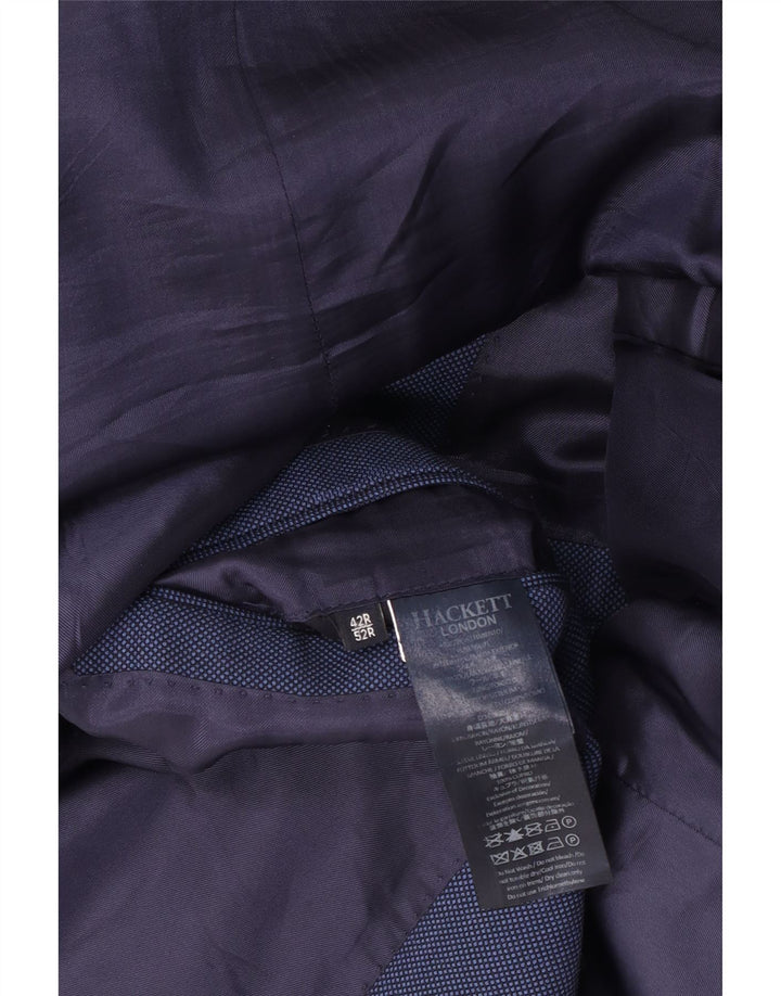 Hackett Veste Blazer 2 Boutons Homme UK 42 XL Laine Bleue
